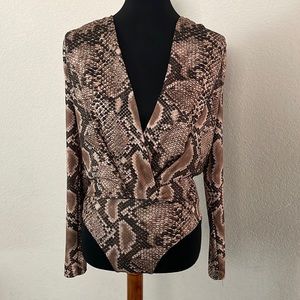 Zara animal print bodysuit